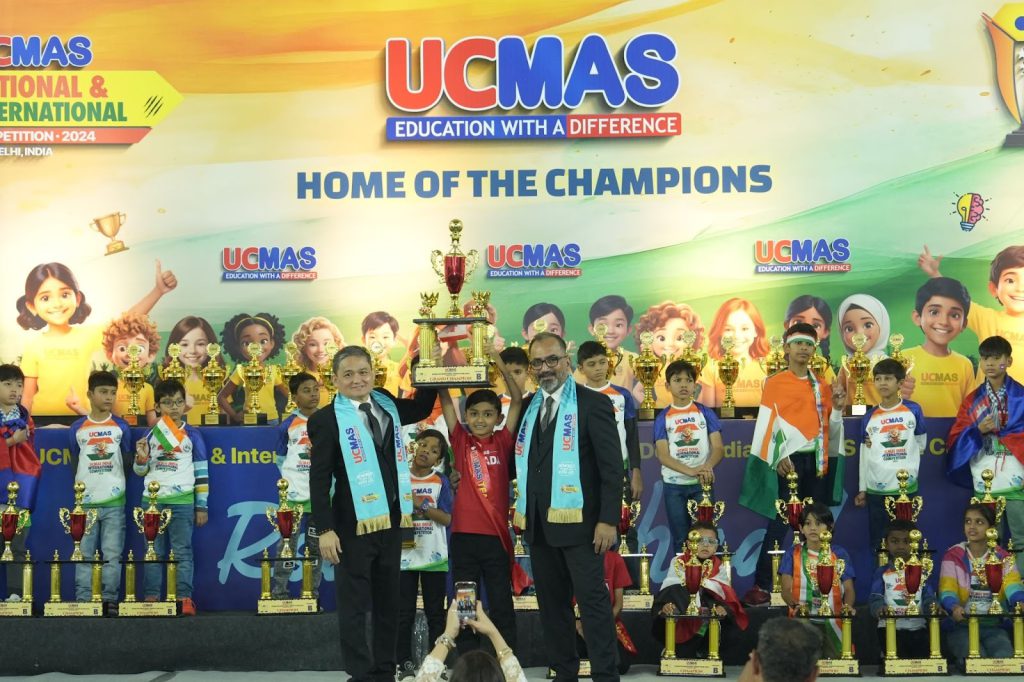 At the UCMAS International Competition 2024, Shaan stood tall as a Grand Champion alongside Bruce. 